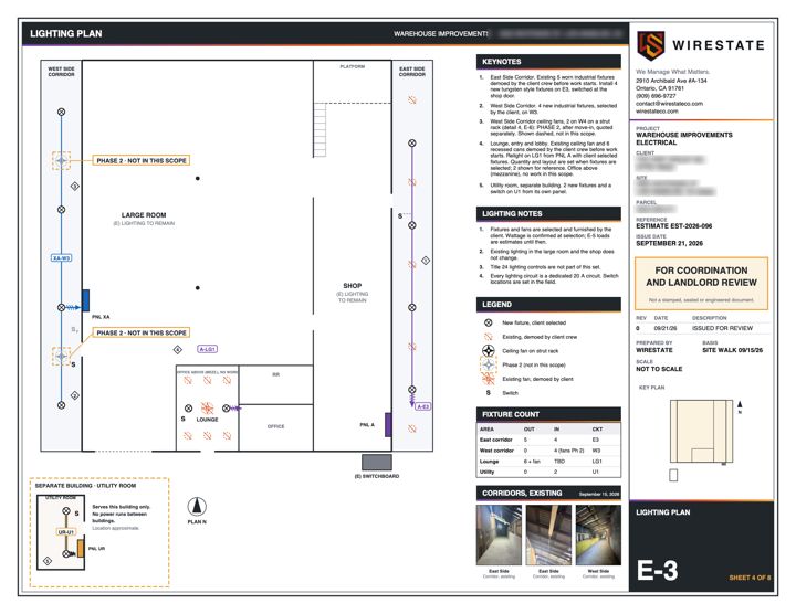 Lighting plan, client details hidden
